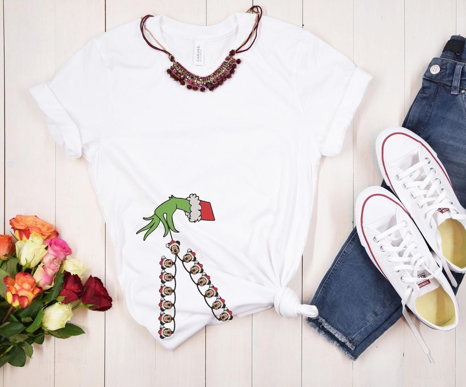 Chirstmas Light Side Green Side Bow Sweatshirts