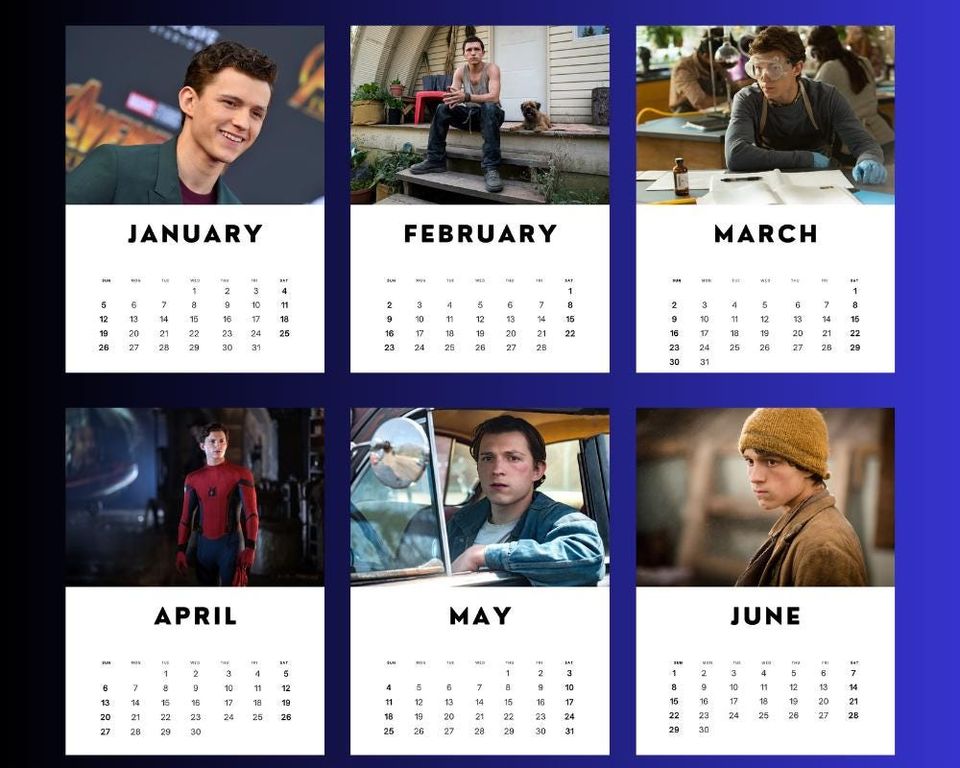 Tom Holland 2025 Calendar