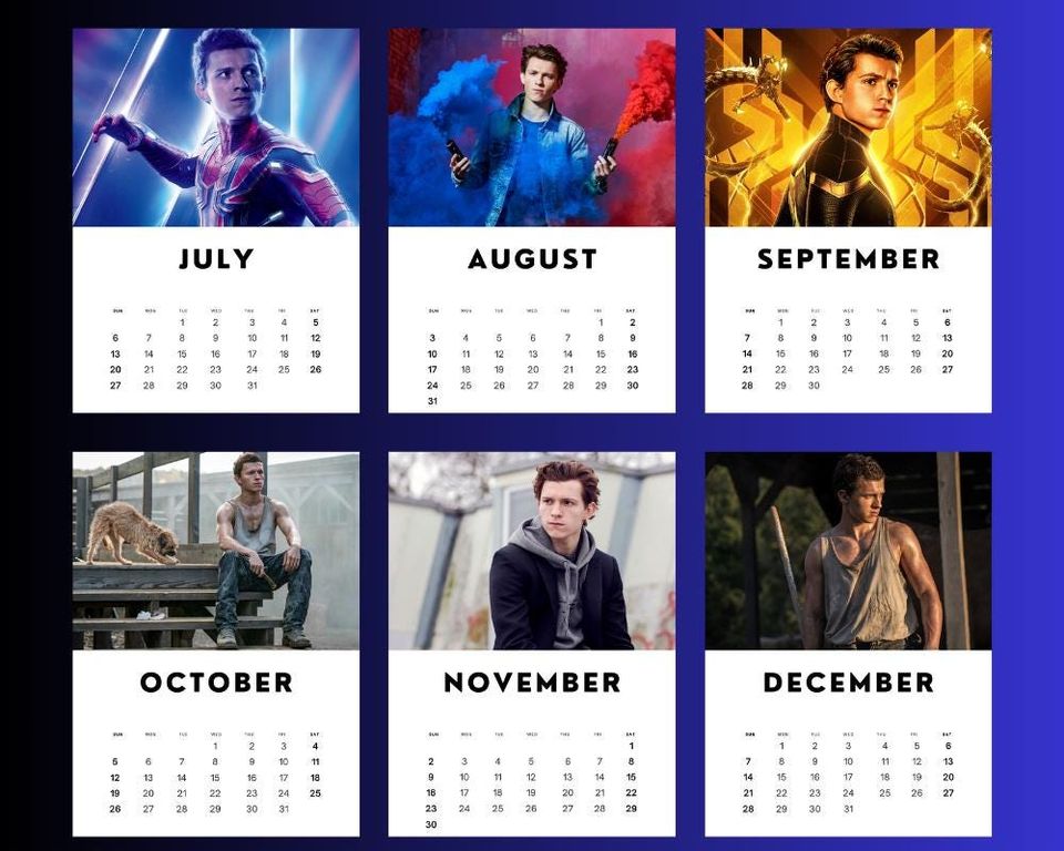 Tom Holland 2025 Calendar