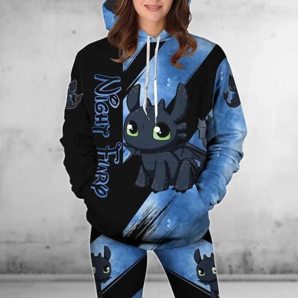 Toothless-For Women Hoodie Leggings Set