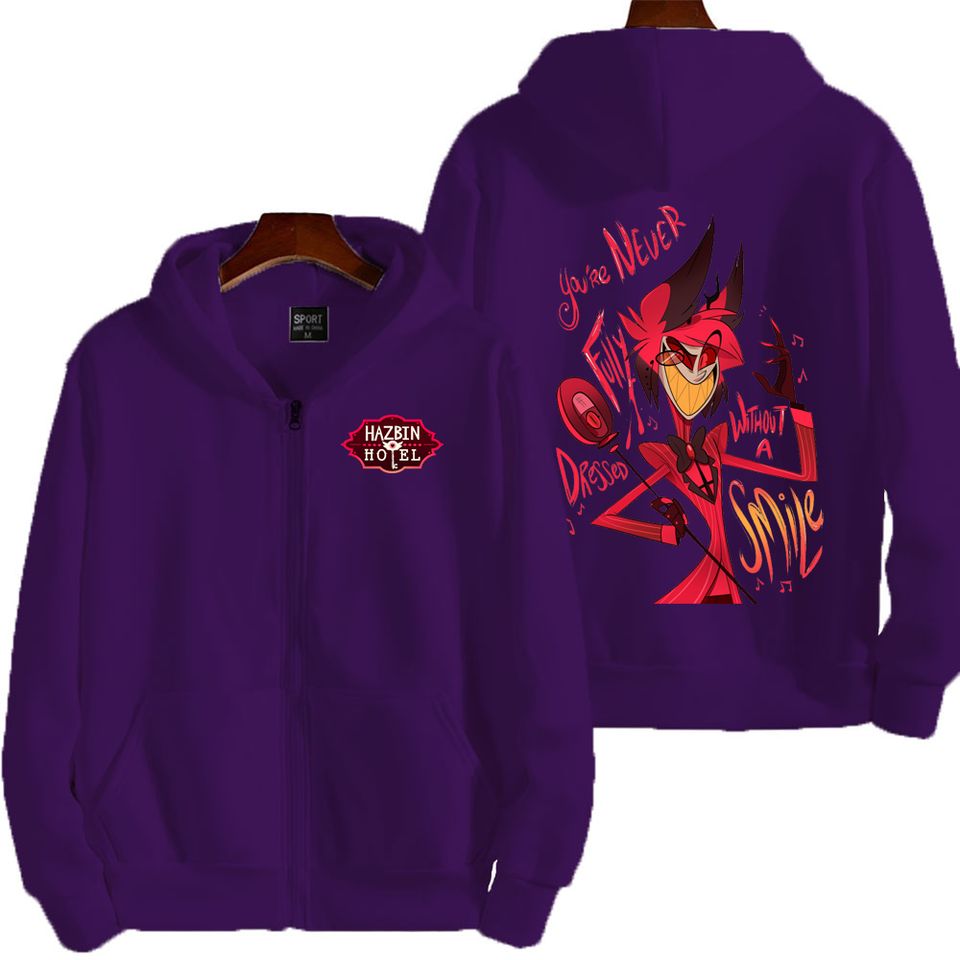 Alastor Hazbin Hotel Men Zip Up Hoodie