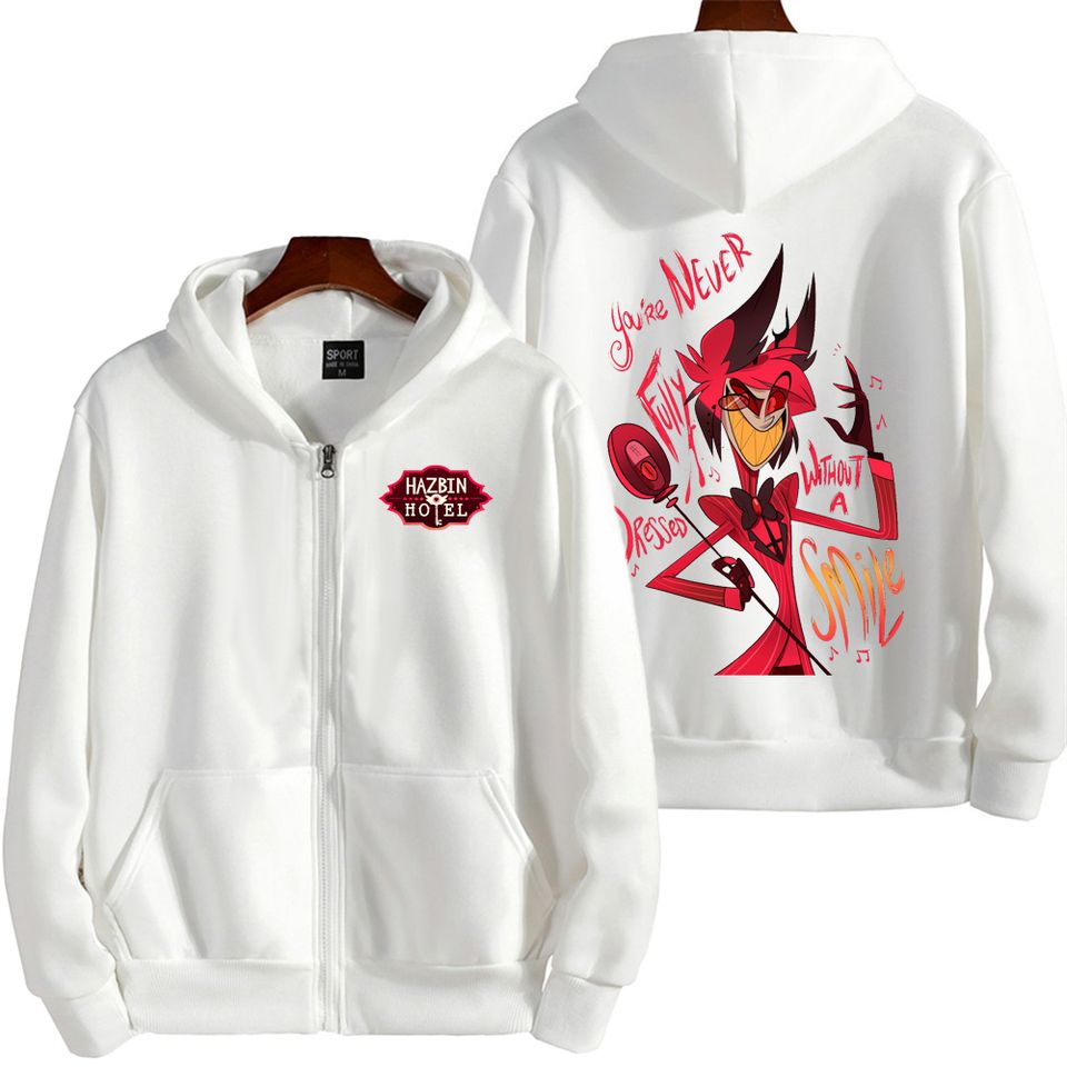 Alastor Hazbin Hotel Men Zip Up Hoodie