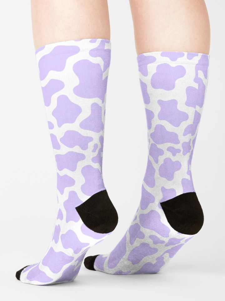 purple cow print! Socks