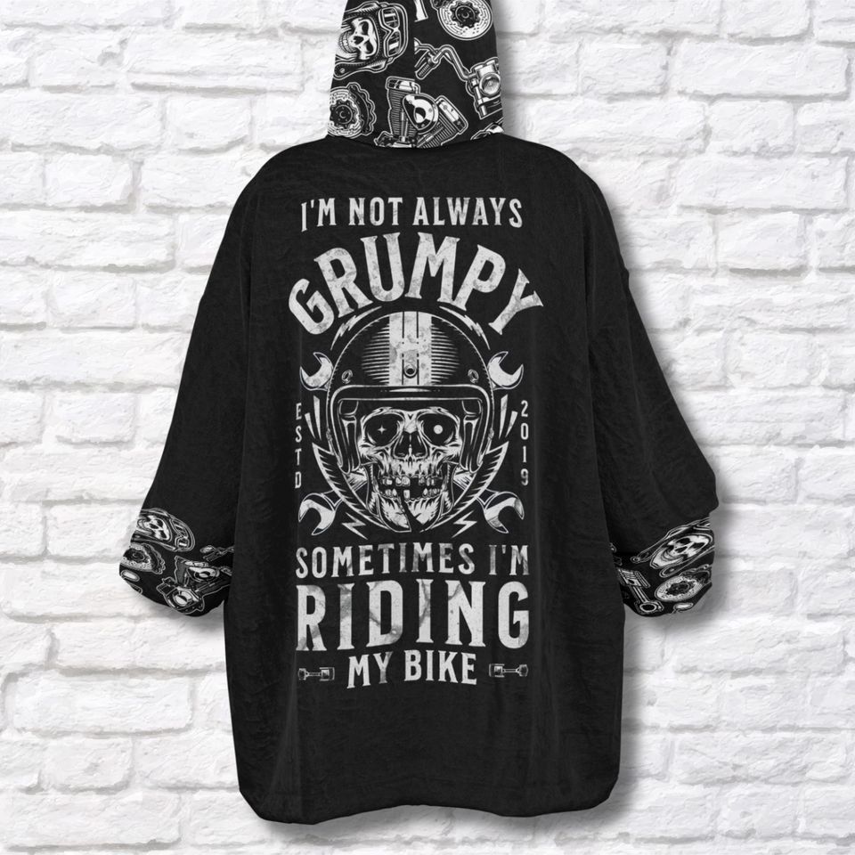 Grumpy Biker Oversized Blanket Hoodie