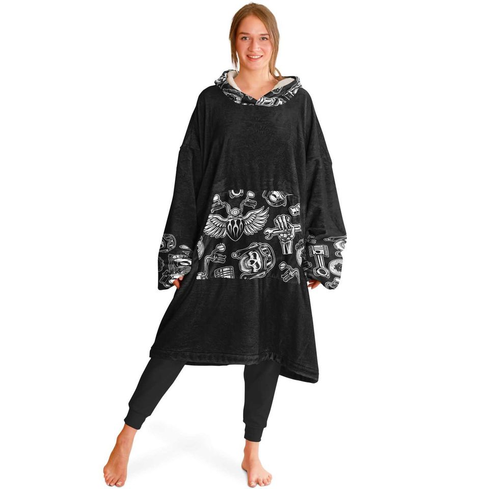 Grumpy Biker Oversized Blanket Hoodie
