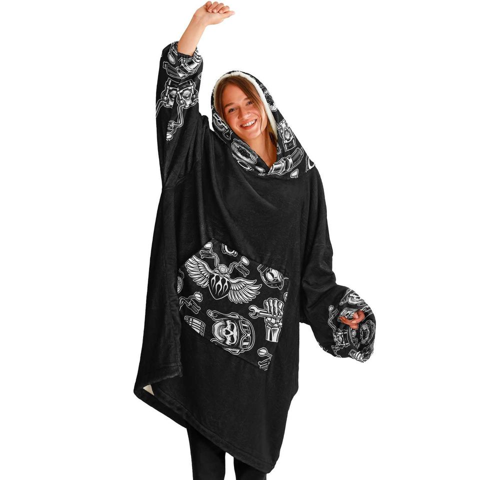Grumpy Biker Oversized Blanket Hoodie