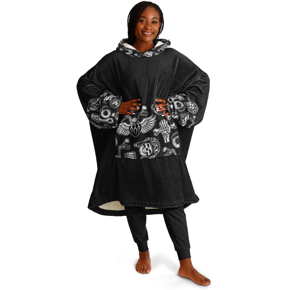 Grumpy Biker Oversized Blanket Hoodie