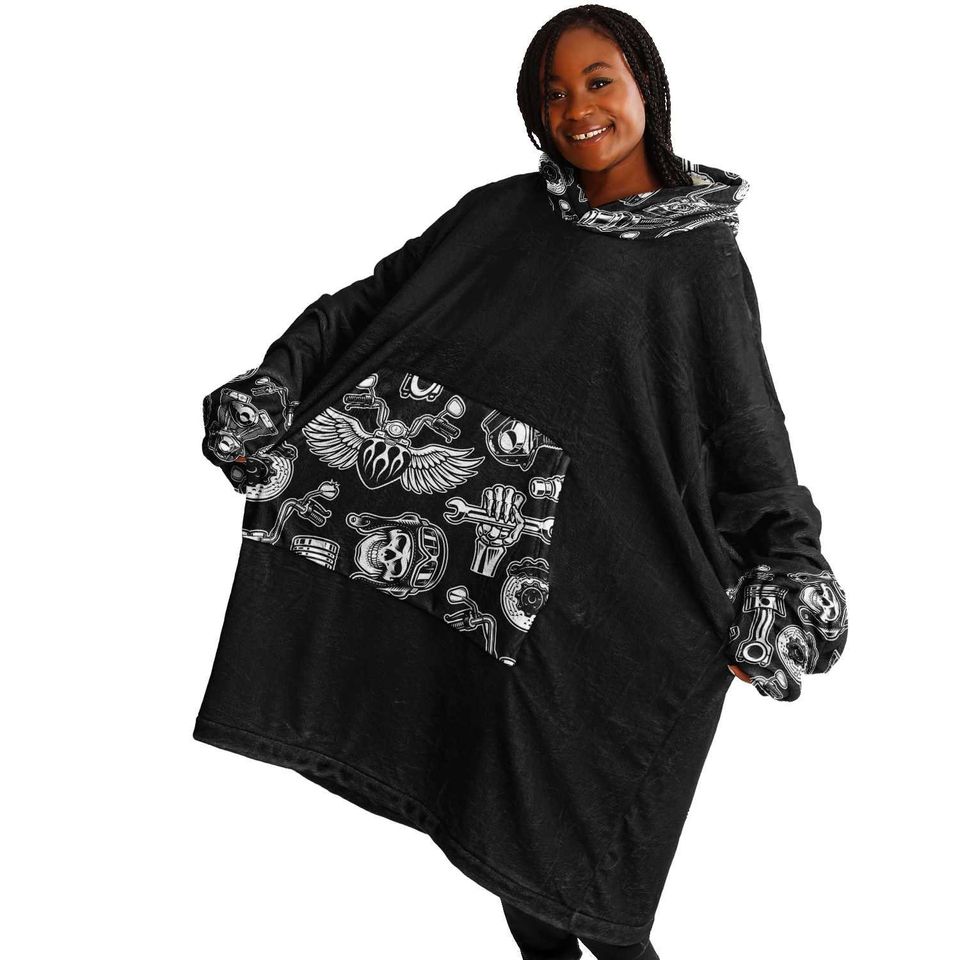 Grumpy Biker Oversized Blanket Hoodie