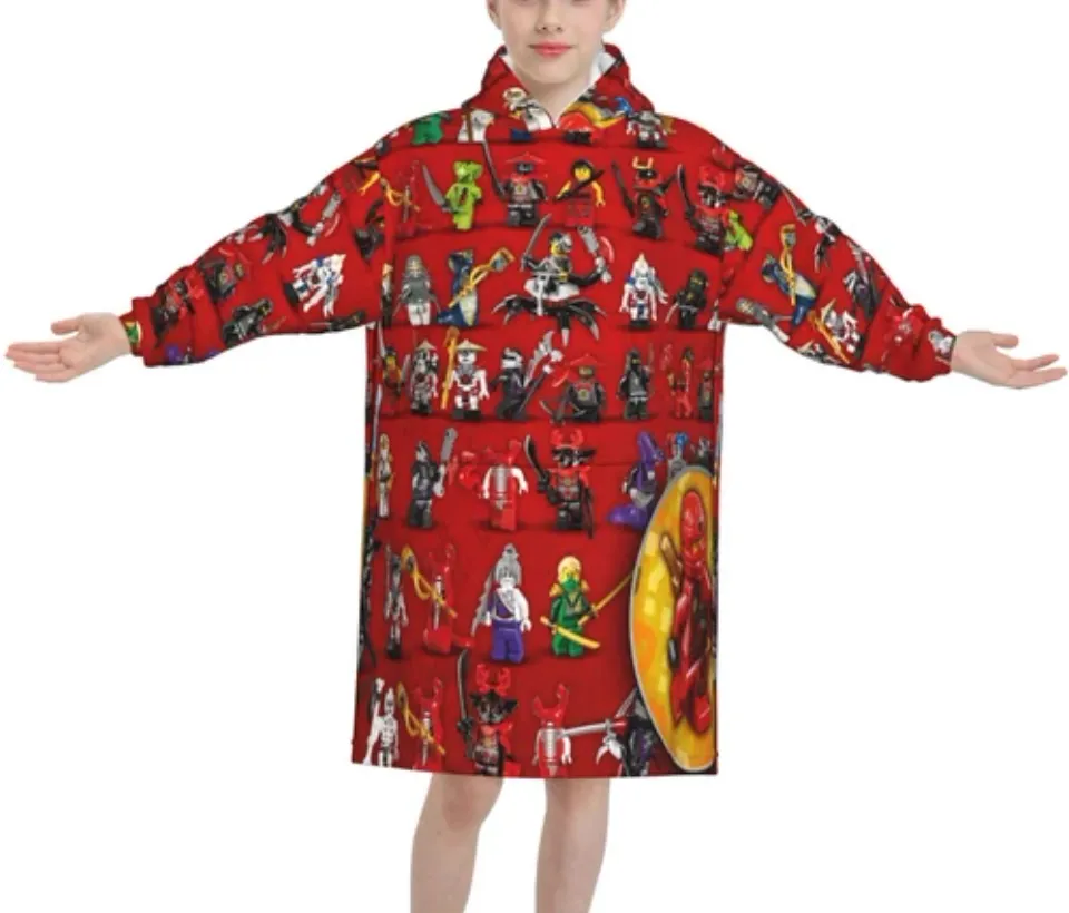 Ninjago Cartoon Oversized Blanket Hoodie