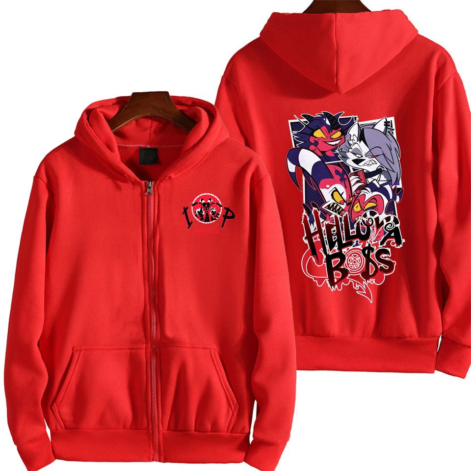 Helluva Boss Men Zip Up Hoodie
