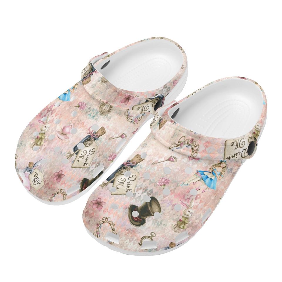 Alice in Wonderland Rubber Clogs