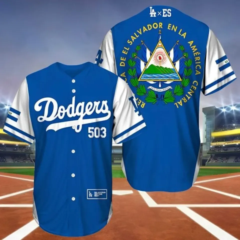 Salvadoran Heritage Night Dodgers 503  Baseball Jersey
