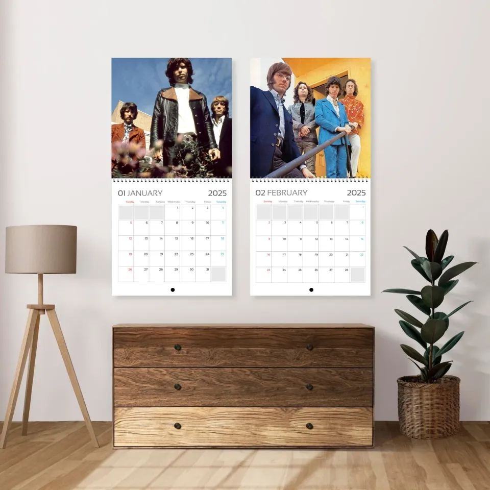 The Doors 2025 Classic Rock Calendar, 12-Month Band Wall Calendar