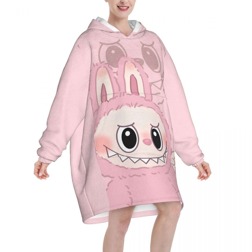 Labubu Funny Cartoon Oversized Blanket Hoodie