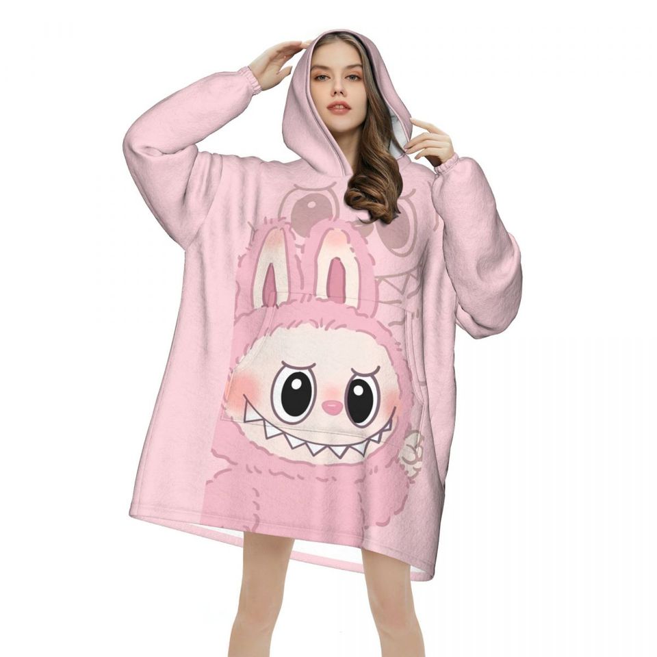 Labubu Funny Cartoon Oversized Blanket Hoodie