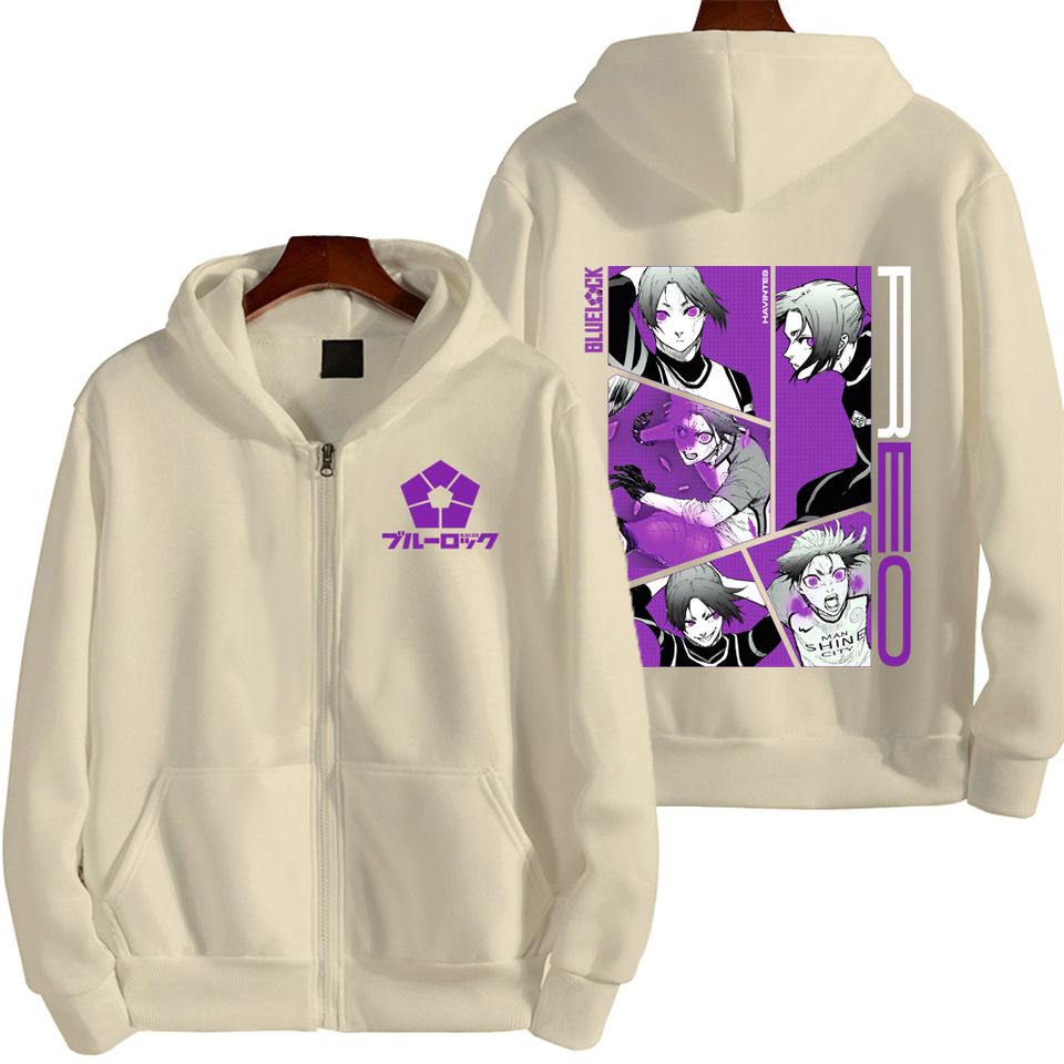 Blue Lock Mikage Reo Men Zipper Hoodie