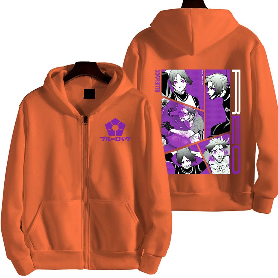 Blue Lock Mikage Reo Men Zipper Hoodie