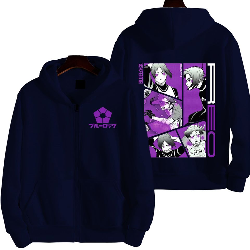 Blue Lock Mikage Reo Men Zipper Hoodie
