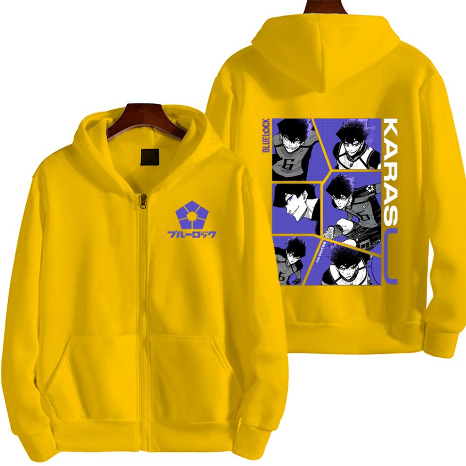 Blue Lock Karasu Tabito Men Zip Up Hoodie