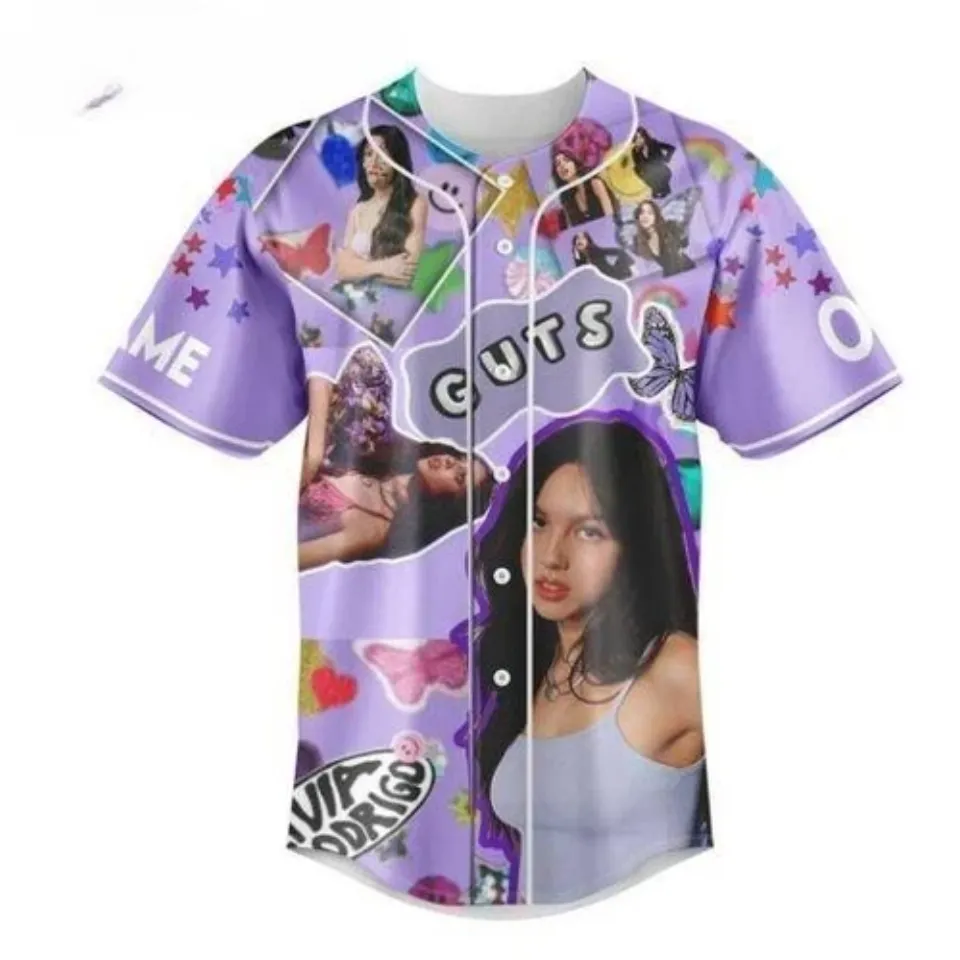 Olivia Rodrigo Guts World Tour Customized Baseball Jersey