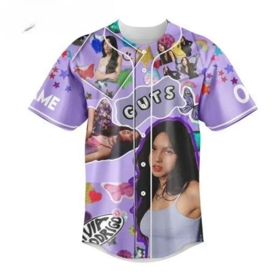 Olivia Rodrigo Guts World Tour Customized Baseball Jersey