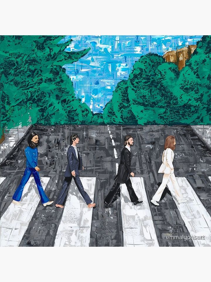 Abstract Abbey Road Pillow