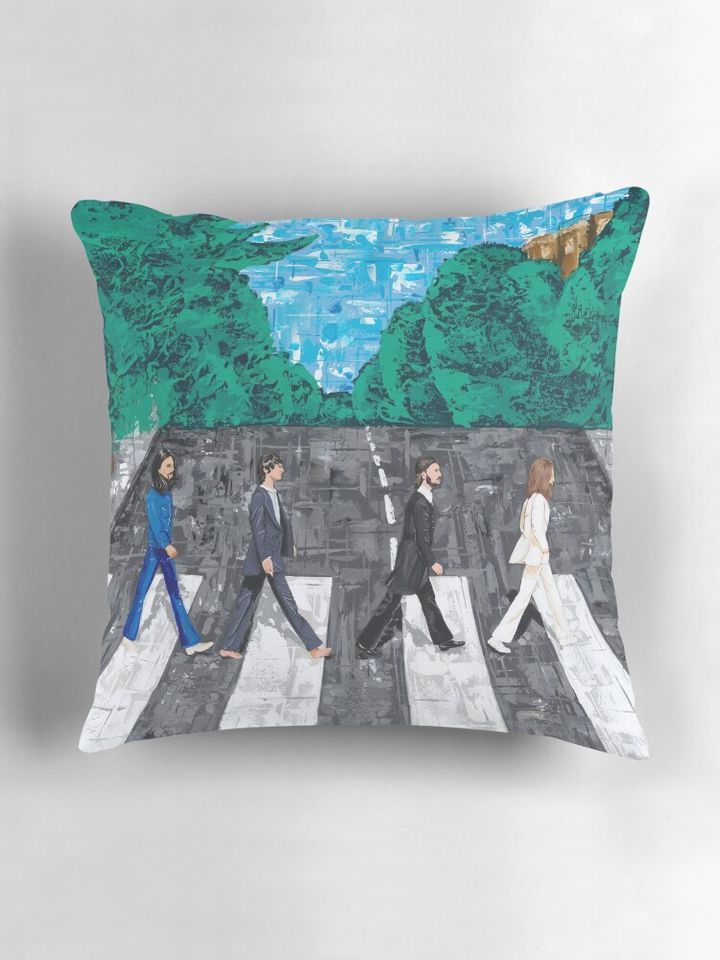 Abstract Abbey Road Pillow