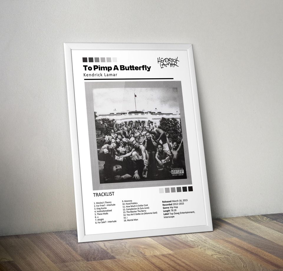 Kendrick Lamar, To Pimp A Butterfly, vintage poster