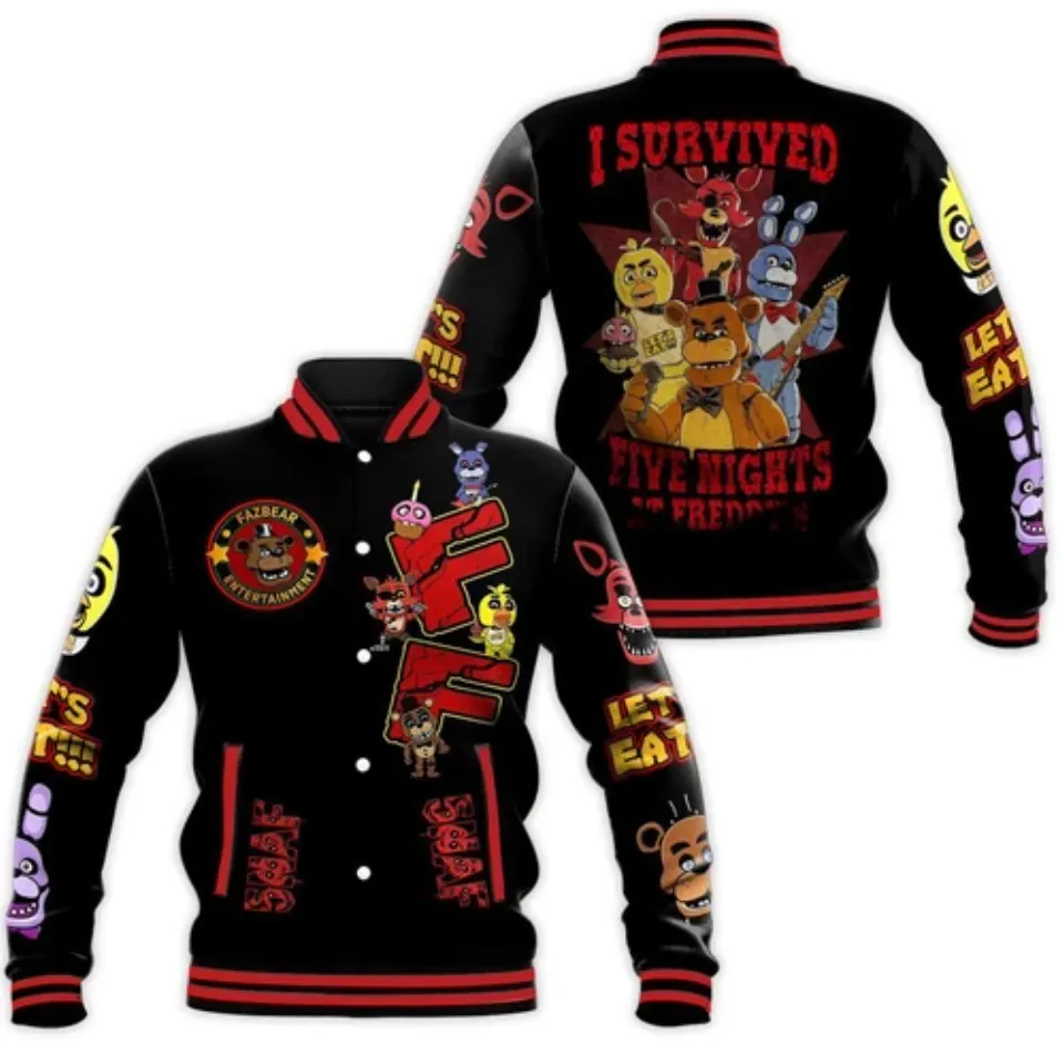 Five Nights At Freddy’s I Survived Christmas Baseball Jacket