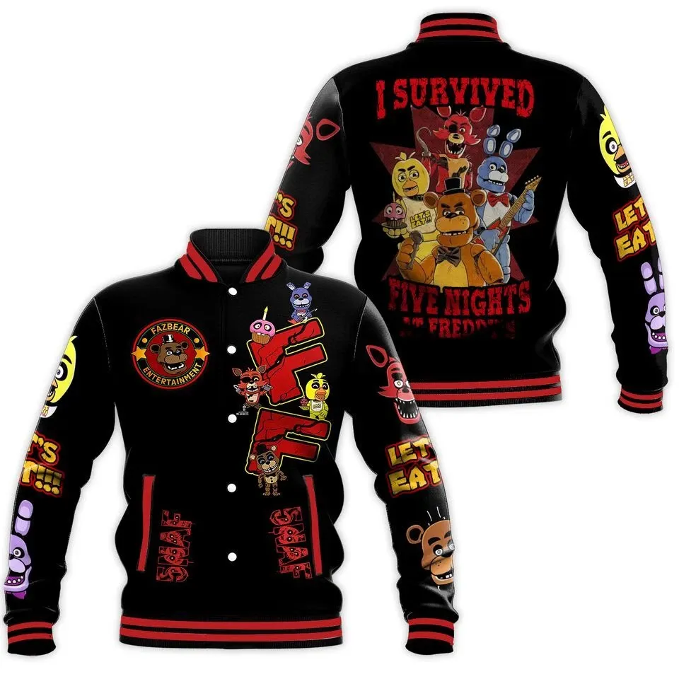Five Nights At Freddy’s I Survived Christmas Baseball Jacket