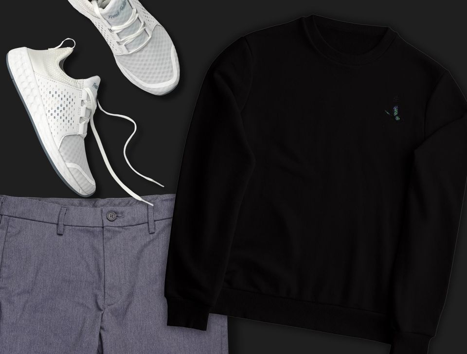 Toky Ghoul Inspired Crewneck Sweatshirt | Minimalist Embroidered Butterfly Design | Unisex Anime Sweatshirt | Subtle Toky Ghoul Merch