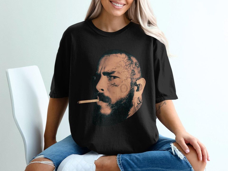 Big Face  Post Malone Post Malone Tour  Double Sidesd T Shirt