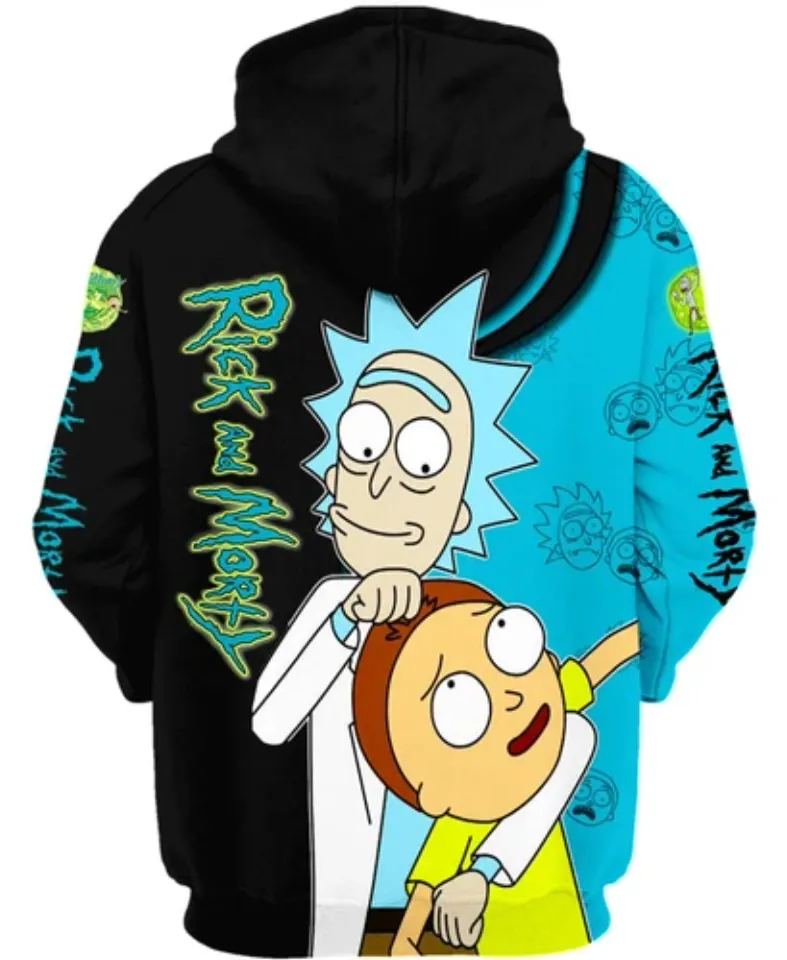 Rick And Rickandmorty All Over Pullover 3D Hoodie