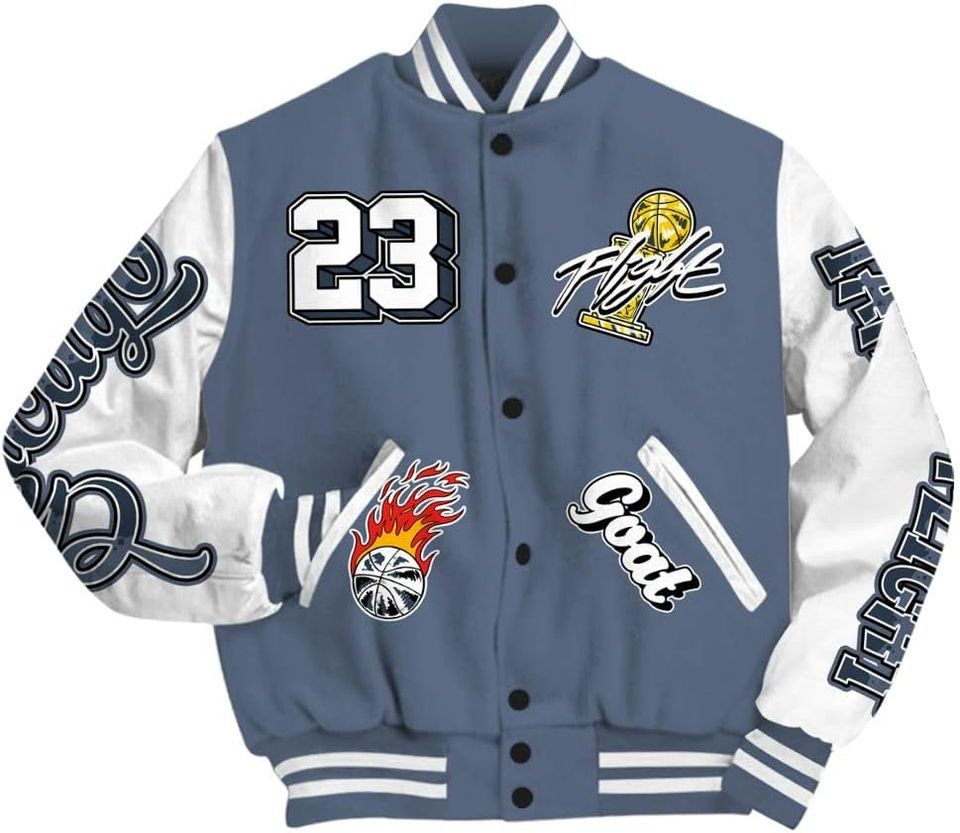 Dunkare Low Diffused Blue 11s Baseball Jacket - Paid In Full Baseball Varsity Jacket Custom Name Letterman Jackets