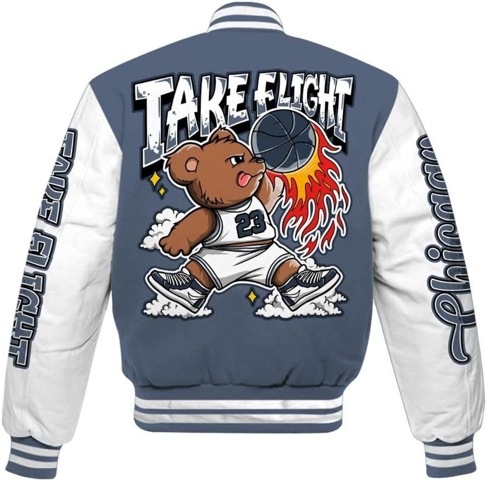 Dunkare Low Diffused Blue 11s Baseball Jacket - Paid In Full Baseball Varsity Jacket Custom Name Letterman Jackets