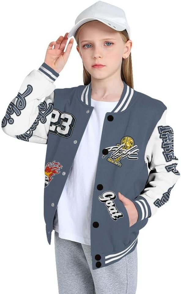 Dunkare Low Diffused Blue 11s Baseball Jacket - Paid In Full Baseball Varsity Jacket Custom Name Letterman Jackets