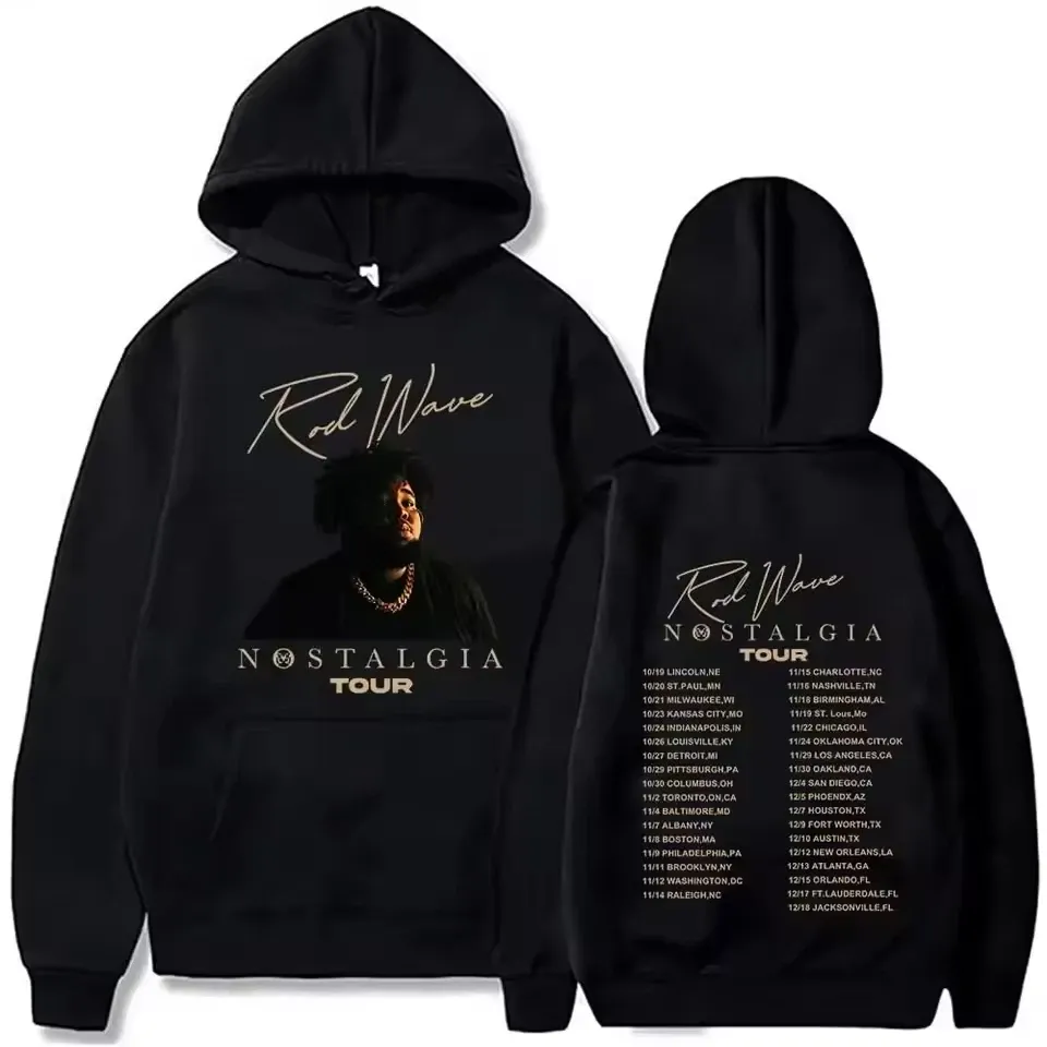 Rod Wave Nostalgia Tour  Hoodie For Fans Double Sided