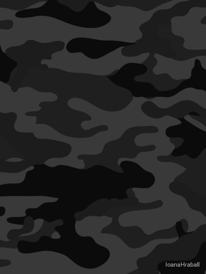 Black camouflage pattern iPhone Case