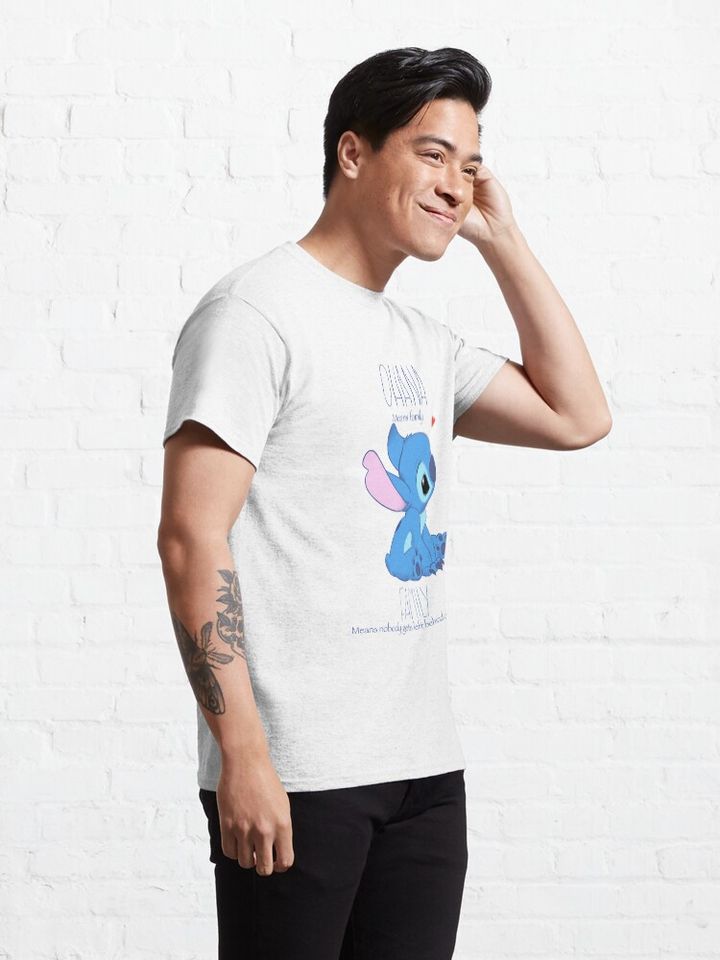 Stitch Ohana Means Family Classic T-Shirt, Disney Stitch T-Shirt