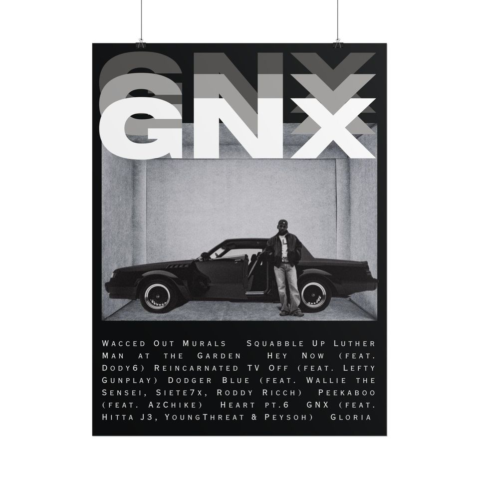 GNX Kendrick Lamar Album TrackSheet Posters