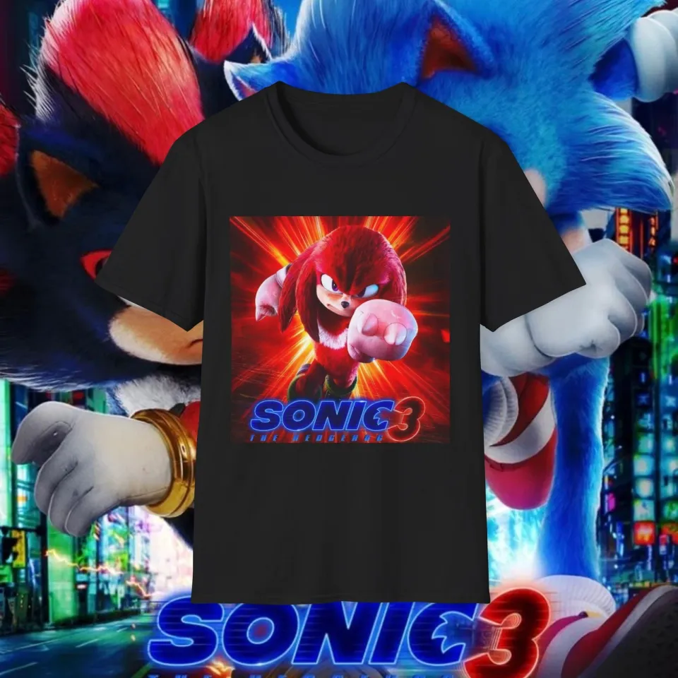 Sonic The Hedgehog 3 Shadow Tails Knuckles Unisex T-Shirt