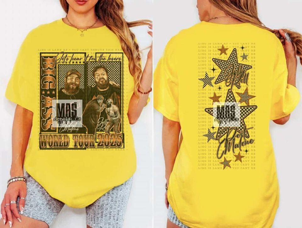 Jelly Roll Post Malone Tour shirt