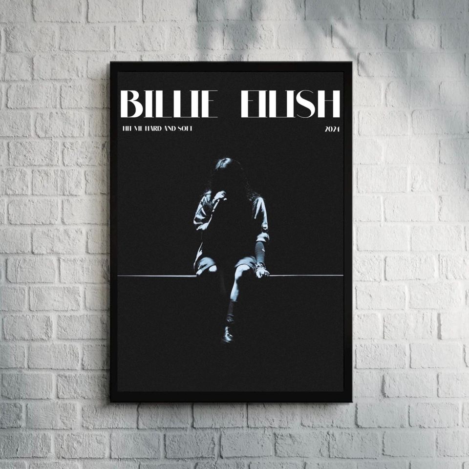 Billie Eilish Shadow  Poster, Artist Poster, Hit Me Hard and Soft,  Music Poster