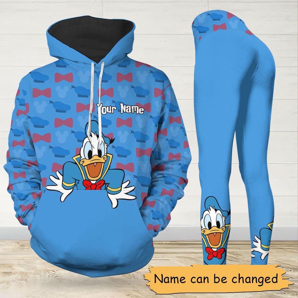 Donald Duck Hoodie Legging, Personalized Gift For Mom, Intermational Women's Day Gift, Mother's Day Gift, Gift For Women