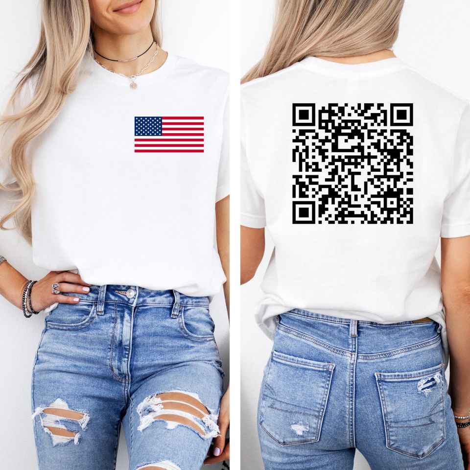 Viral Qr Code Trump Middle Finger Shirt, Trump Qr Code Tshirt, Trump Is Your President Qr Code Shirt Trump Middle Finger Ymca Qr Code Shirt