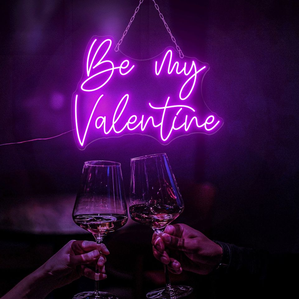 Be My Valentine Neon Sign Valentine decor Gift for her Valentine Gift