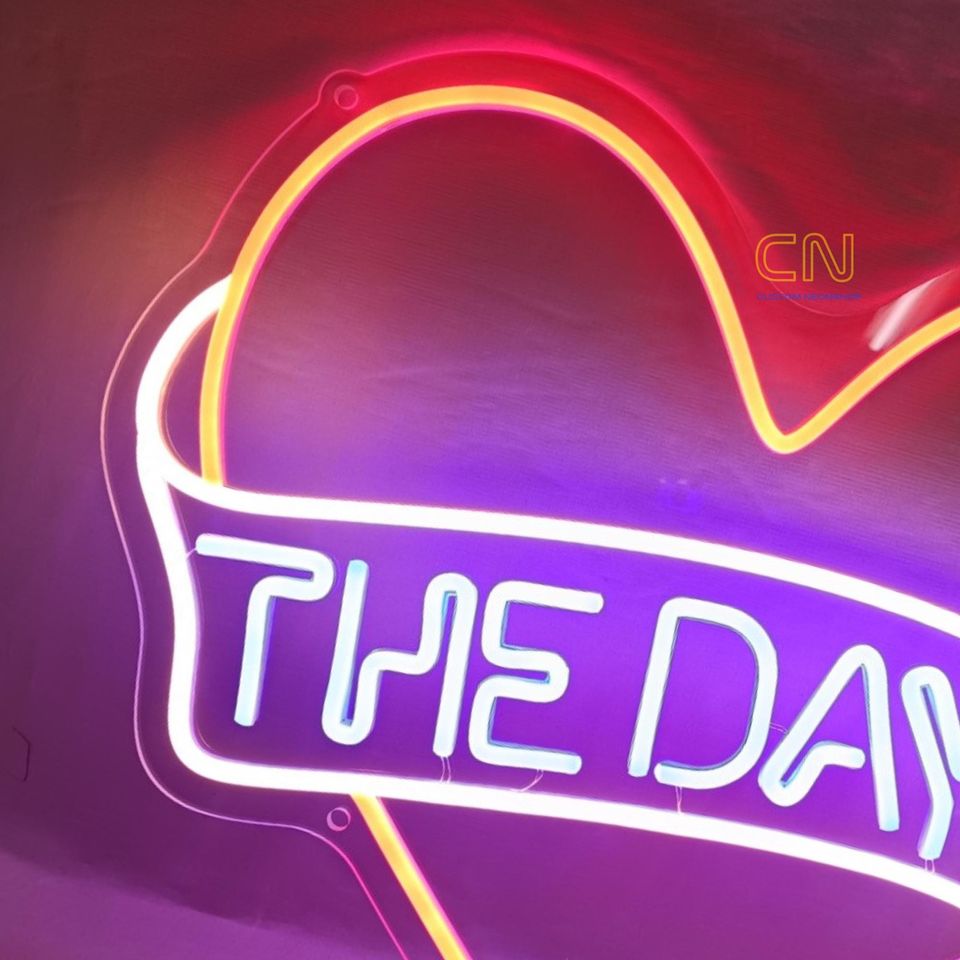 Custom Initials Heart Neon Sign Wedding Sign Valentine Decor