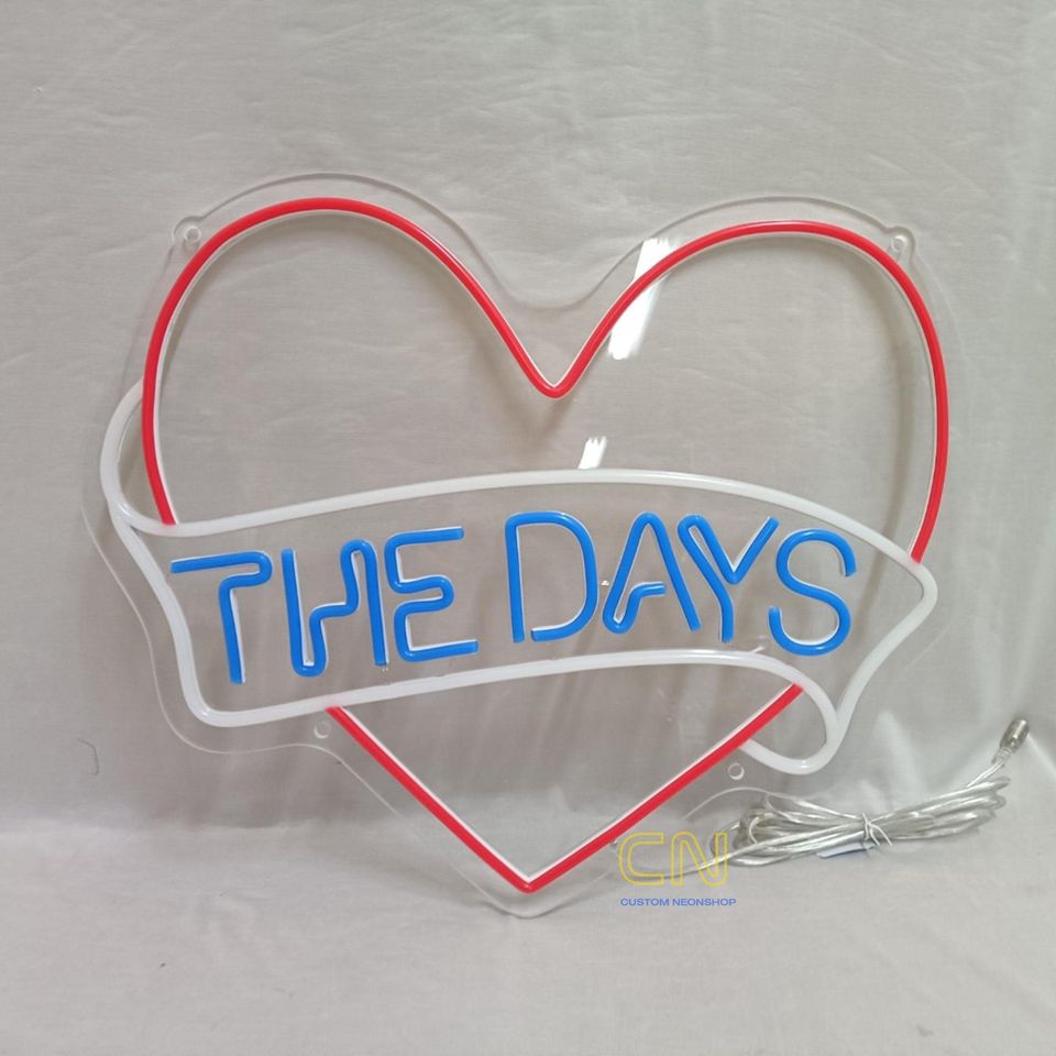 Custom Initials Heart Neon Sign Wedding Sign Valentine Decor
