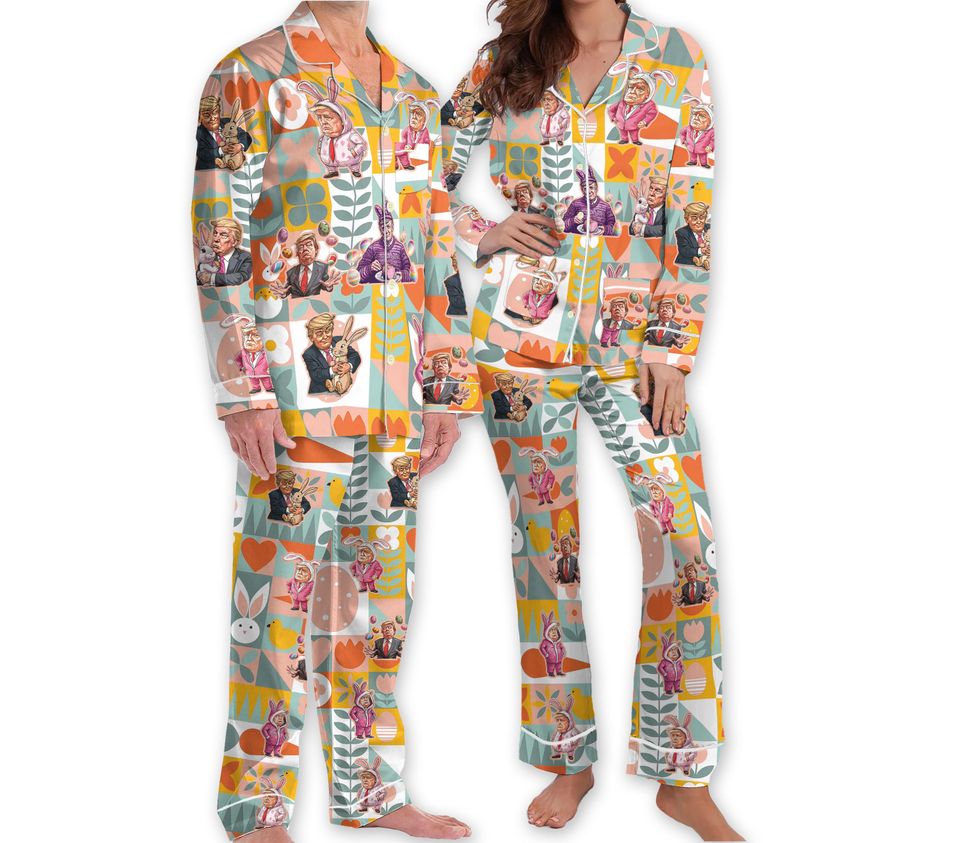Make Easter Great Again Funny Trump Easter Pajamas, Cool Trump Easter Costume, Trump Easter Egg Pajamas Women, Easter Theme Gift