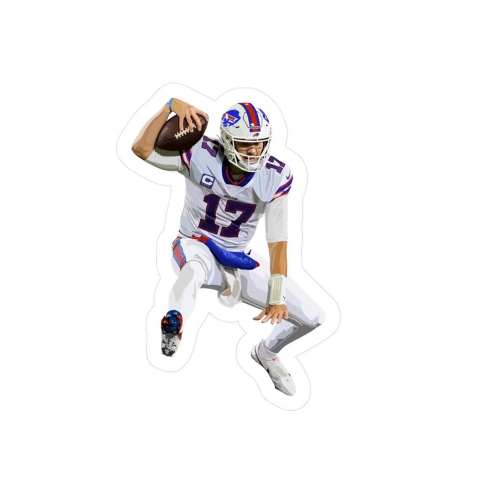 Josh Allen Jumping Sticker